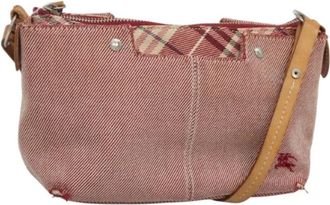 Burberry Pre-owned Canvas shoulder-bags - Dames - Vintage Schoudertas - Rood - ONE Size - Leer - Vintage