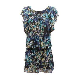 Hanita Italiaanse Jurk H.v 517.013 Zwart - Dames - Korte kleedjes - Veelkleurig - M - Kleedjes