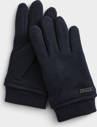 BOSS Mens Kalsper wool-blend gloves
