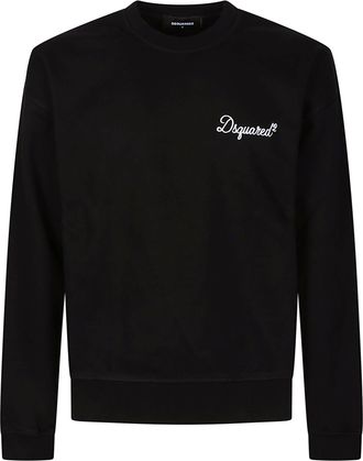 Dsquared2 Black Cotton Signature Sweatshirt