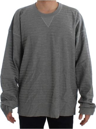 Dolce & Gabbana Crewneck Pullover - Heren - Ronde hals truien - Grijs - M - Truien & Vesten