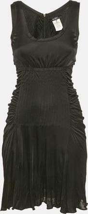 Versace Vjc By Versace Black Jersey Ruched Detail Dress