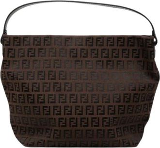 Fendi Pre-owned Vintage Schoudertas - Dames - Vintage Schoudertas - Bruin - ONE Size - Leer - Vintage