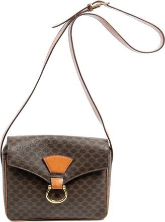 Celine Borsa a spalla con stampa Macadam - Marrone