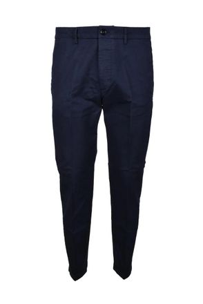 Truenyc Navy Blue Stretch Cotton Pants