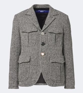 Junya Watanabe Blazer en mezcla de lana espigado