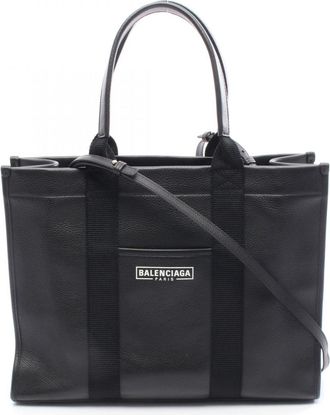 Balenciaga Black Leather Tote Bag (Pre-Owned)
