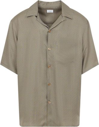 Saint Laurent Green Regular Geometric Shirt
