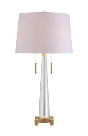 Jonathan Y Designs Zoe 29.5 2-Light Crystal LED Table Lamp, Clear/Brass Gold at Nordstrom