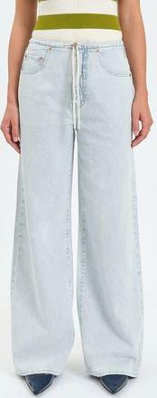 Daze Madison Tie Waist Wide Leg Jeans in Baby Talk at Nordstrom Rack, Size 32