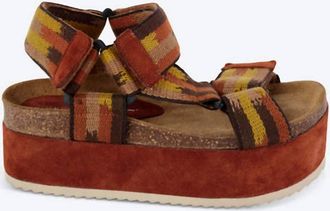 Intentionally blank Womens Zona Platform Sandals In Chestnut