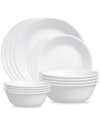 Corelle Winter Frost White 16Pc Dinnerware Set