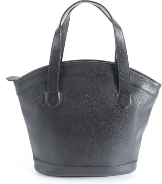 Saint Laurent Black Leather Handbag Tote Bag (Pre-Owned)
