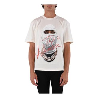 Ih Nom Uh Nit Authentiek T-shirt Masker met Voorprint - Heren - Tops - Wit - Maat: S Katoen