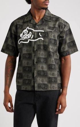 Icecream Black Card Graphic Camp Shirt in Dark Gull Grey at Nordstrom Rack, Size Xx-Large