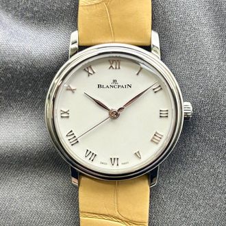 Blancpain Villeret Ultraplate Automatic White Dial Ladies Watch 6104-1127-95A