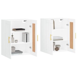 Berkfield Home Wall Mounted Cabinets 2 pcs White Engineered Wood