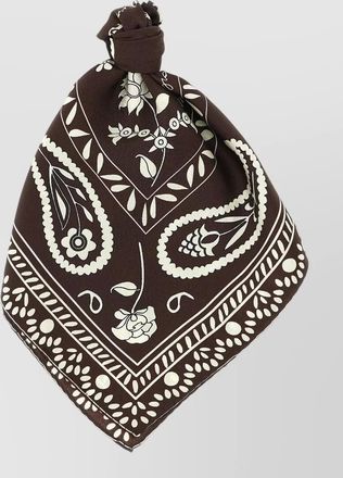 Alberto Biani silk scarf bird floral horse paisley star