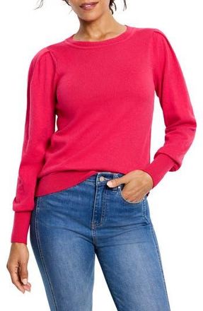 Nic+Zoe Pleat Shoulder Sweater in Amaryllis at Nordstrom Rack, Size X-Small