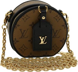 Louis Vuitton Boite Chapeau Souple Bag Reverse Monogram Giant Brown Canvas Bag (Pre-Owned)