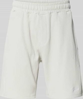 Pegador Shorts mit Logo-Stitching und elastischem Bund in Hellgrau, Gr&ouml;&szlig;e XXL