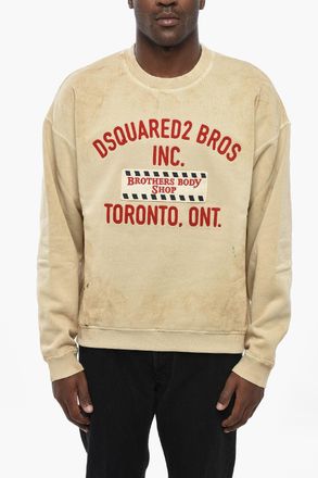 Dsquared2 Relaxed-Fit Crewneck Sweatshirt with Embroidered Logo Dsquared2