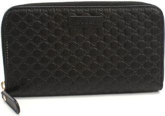 Gucci Black Leather Long Wallet (Bi-Fold) (Pre-Owned)