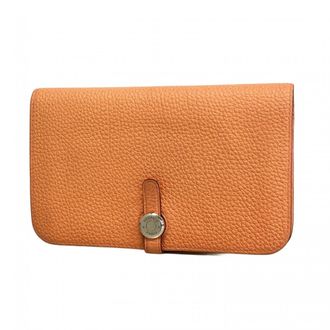 Herm&egrave;s Pink Togo Leather Long Wallet (Bi-Fold) (Pre-Owned)