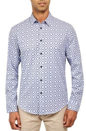 Brooklyn Brigade Stockton Square Geo Long Sleeve Shirt in Black/Grey at Nordstrom Rack, Size Xx-Large