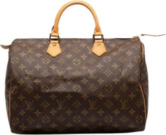 Louis Vuitton Pre-owned Speedy 35 - Dames - Pre-owned - Bruin - Maat: ONE Size Zijde