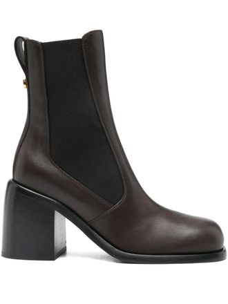 Sergio Rossi 80mm block-heel boots - Brown