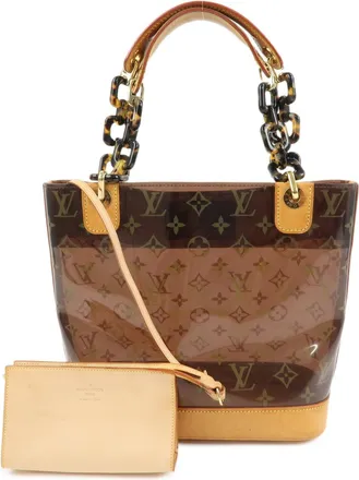 Louis Vuitton Sac Ambre Monogram Vinyl Brown Plastic Handbag (Pre-Owned)