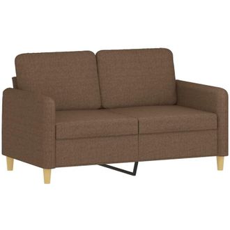 vidaXL Sof&aacute; De 2 Plazas De Tela Marr&oacute;n 120 Cm Vidaxl