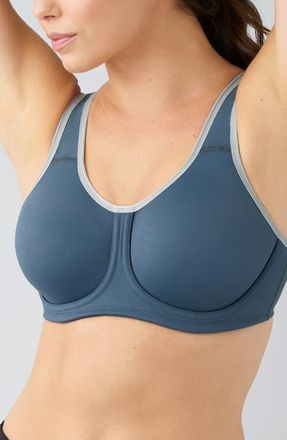 Wacoal Simone Seamless Underwire Sports Bra in Dark Slate at Nordstrom, Size 38Ddd
