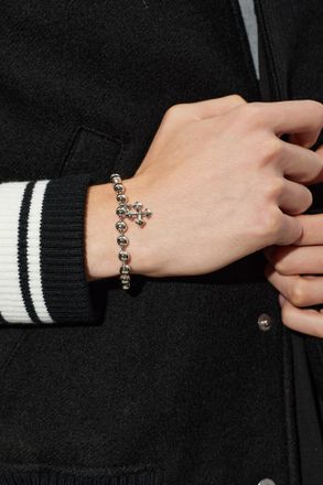 Off-white Brass Bracelet, Mens, Silver