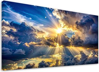 Feeby Cuadro Sobre Lienzo, Rayos De Sol, 120x60