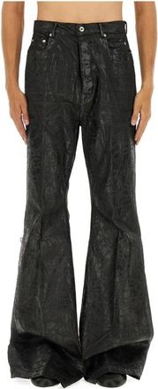 Rick Owens Relaxed Fit Cargo Broek met Trekkoord - Heren - Wijde Broeken - Zwart - W32 - Broeken