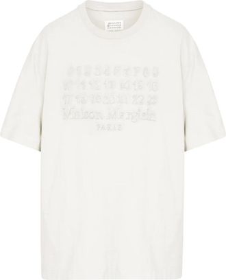 Maison Margiela T-shirt con motivo numeri - Toni neutri