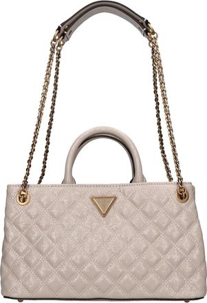 Guess Tassen, Dames, Beige, ONE Size, Leer, Giully Quilted Satchel