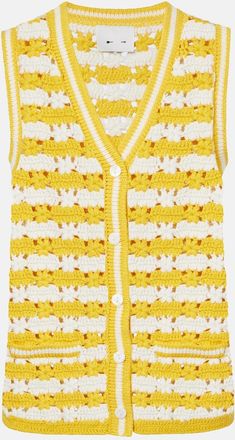 The Upside Goldie Watson cotton crochet vest