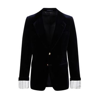 Gucci Heren, Jassen, Blauw, Maat: M Katoen