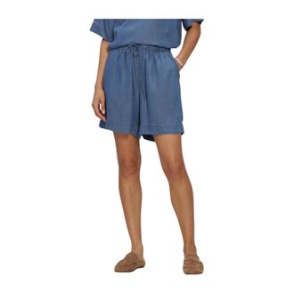 Selected Slfjanna MW Elastische Koord Shorts - Dames - Korte broeken - Blauw - Maat: S