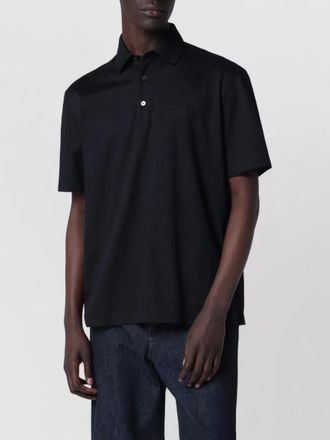 Ermenegildo Zegna short sleeve polo collar knit shirt