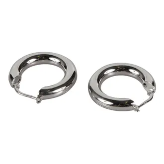 Jil Sander Earrings, female, Gray, Size: ONE SIZE Metal Hoop Earrings