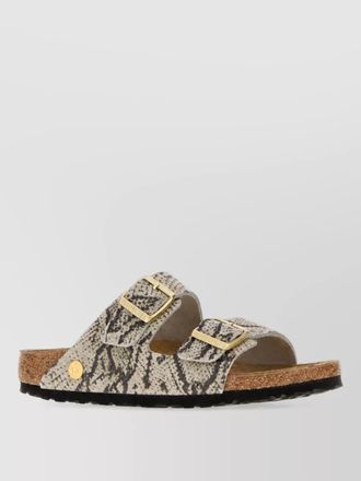 Birkenstock suede floral-print arizona sandals
