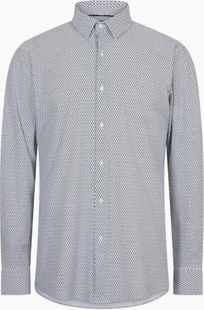 HUGO BOSS Mens Mens Hank S Kent C1 222 10270753 Oxford Shirt - Navy - Size: 16.5 inch