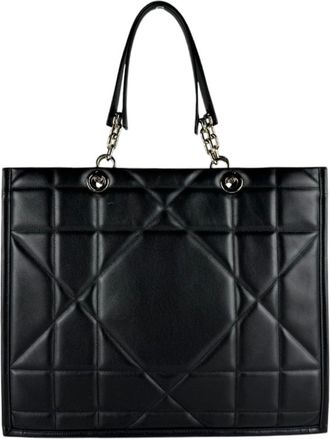 Dior Black Leather Handbag Tote Bag (Pre-Owned)