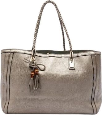 Gucci Pre-owned Bella Tote Bag - Dames - Vintage Shopper - Geel - ONE Size - Leer - Vintage