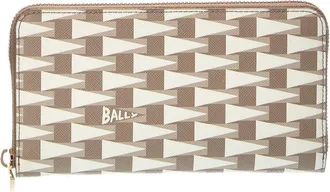 Bally Pennant Leather Zip Around Wallet