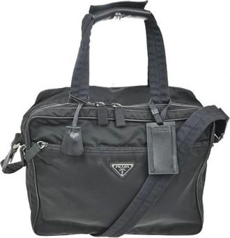 Prada Pre-owned Handbags, female, Black, Size: ONE SIZE Pre-owned Nylon Bag